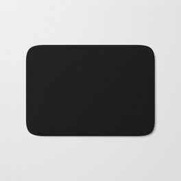 Simply Midnight Black Bath Mat | Black And White, Painting, Solidcolor, Colors, Illustration, White, Solid, Black, Abstract, Simple 