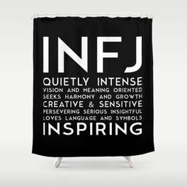 INFJ (black version) Shower Curtain