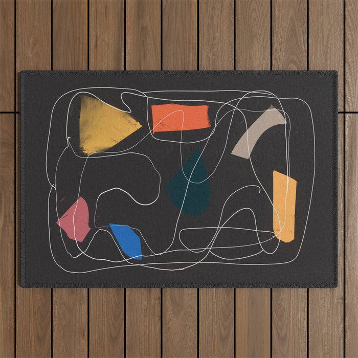 Minimal Abstract Shapes 86 Outdoor Rug