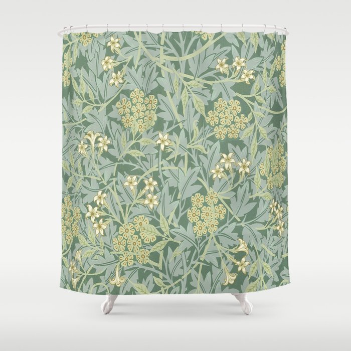 William Morris. Jasmine. Shower Curtain