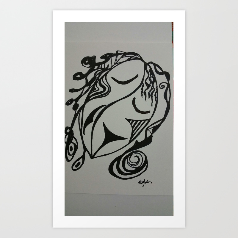 Two Face Black And White Drawing Art Print By Tootsie Society6,Pixel Size Of Facebook Profile Picture