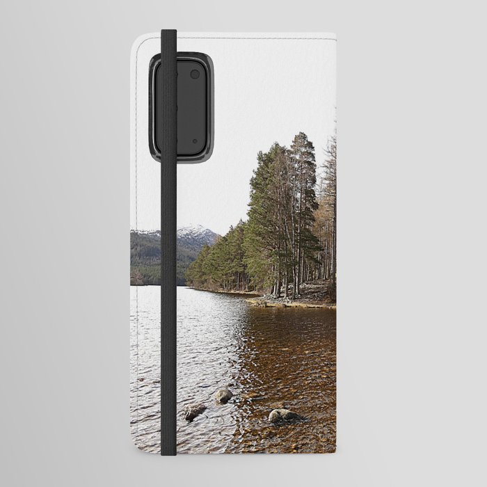Loch an Eilein Spring Pine Trees in Afterglow Android Wallet Case