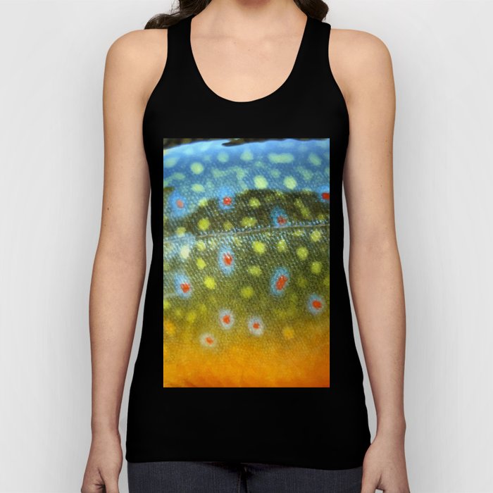 Brook Trout Skin Fly Fishing Tank Top by letourneau41