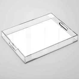 White Minimalist Solid Color Block Spring Summer Acrylic Tray