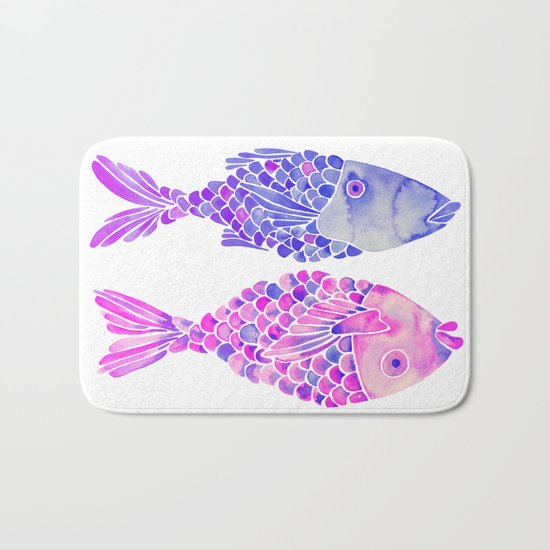 Indonesian Fish Duo – Mermaid Palette Bath Mat
