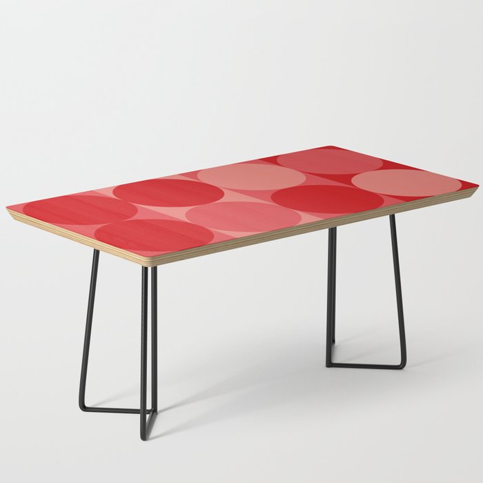 Circles in bars - Red Coffee Table
