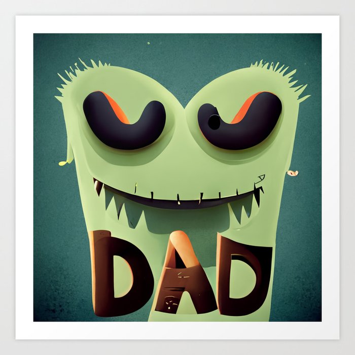 Dad Monster Art Print
