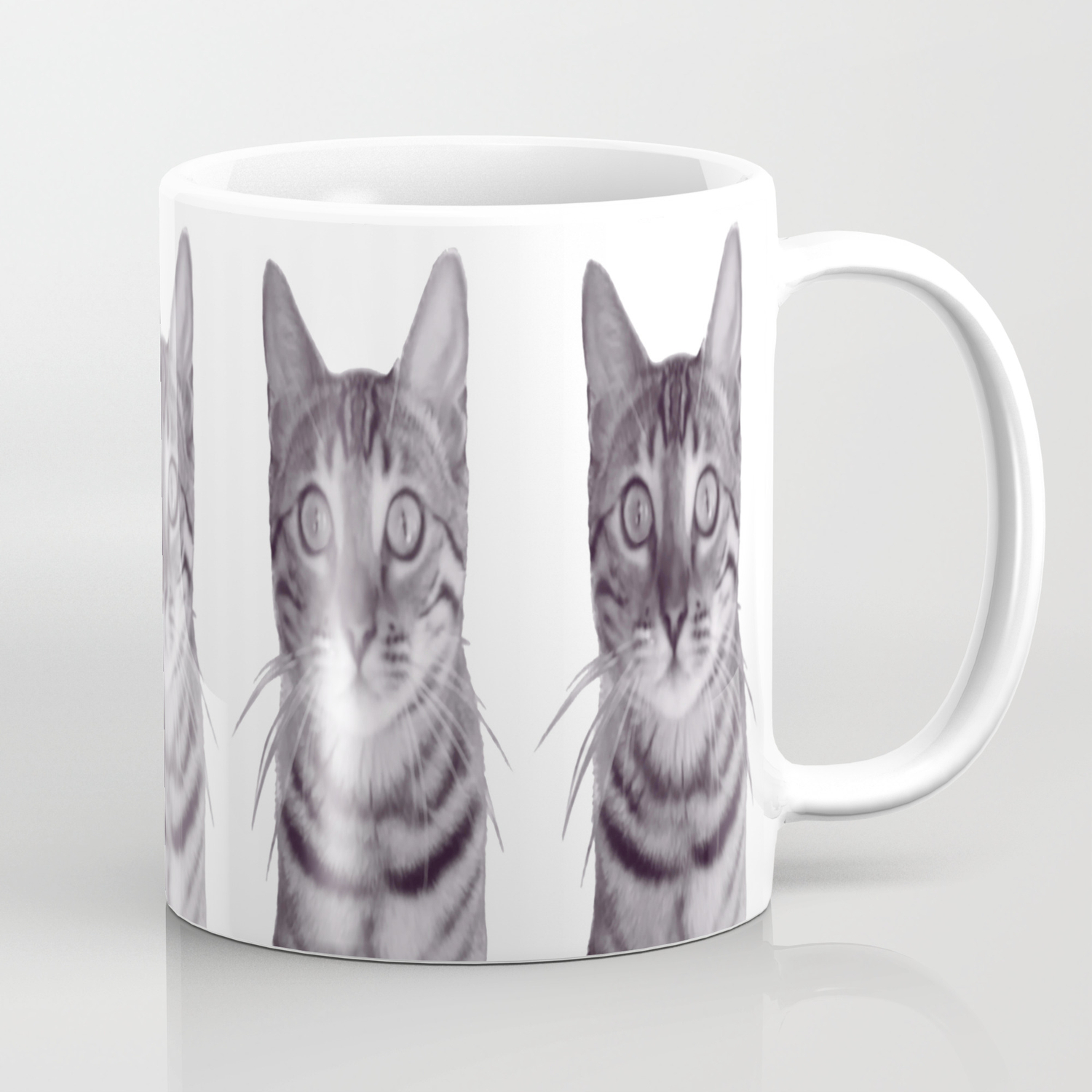 Bengal Cat Design 11oz Ceramic White Coffee mug 