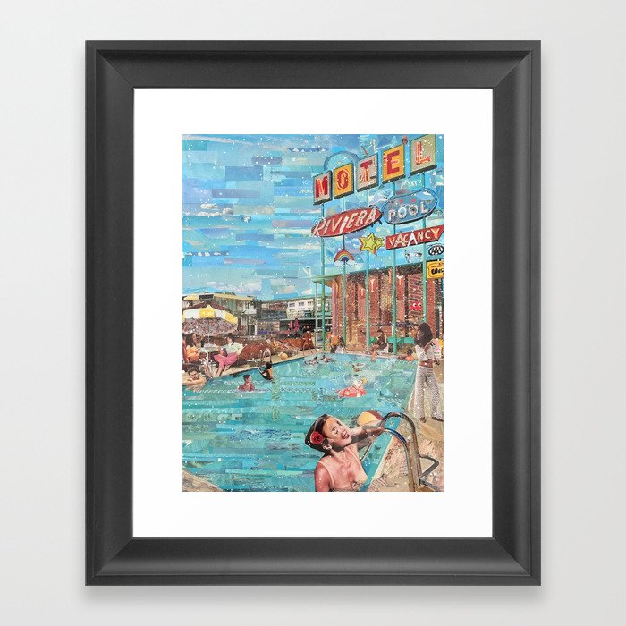 Riviera Motel Framed Art Print