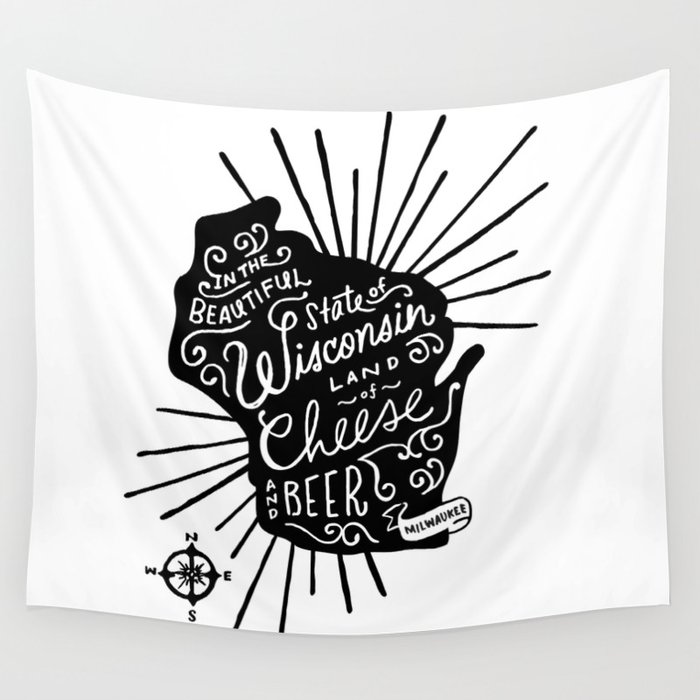 Wisconsin Pride Wall Tapestry by Jessica Roush  Society6