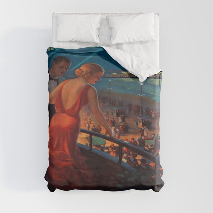 Vintage poster - Atlantic City Duvet Cover