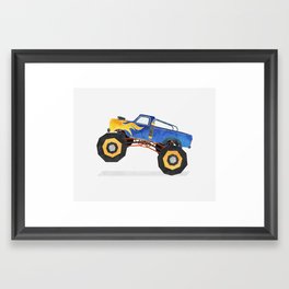 Monster Truck Framed Art Print | Transport, Car, Kids, Transportation, Gift, Illustration, Graphicdesign, Pickup, Digital, Automotive 