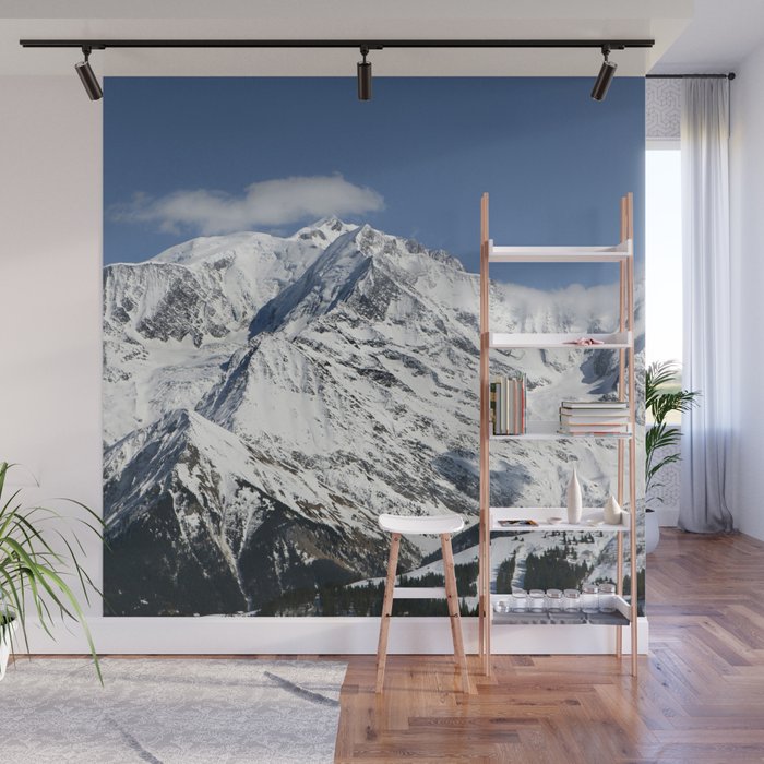 Mt. Blanc with clouds Wall Mural