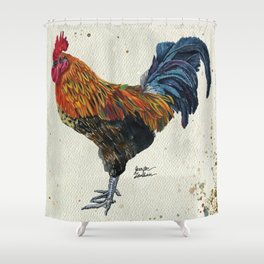Rooster Harlow Shower Curtain