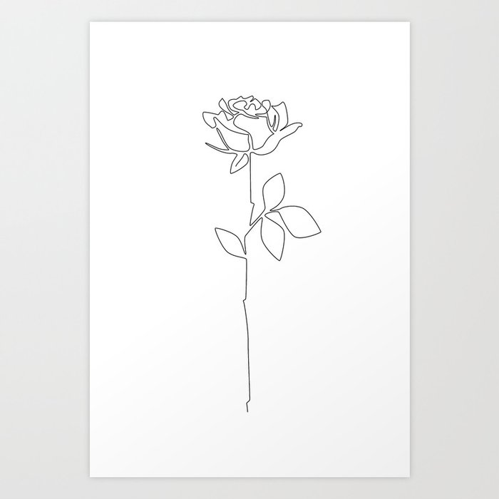 Fragile Rose Art Print