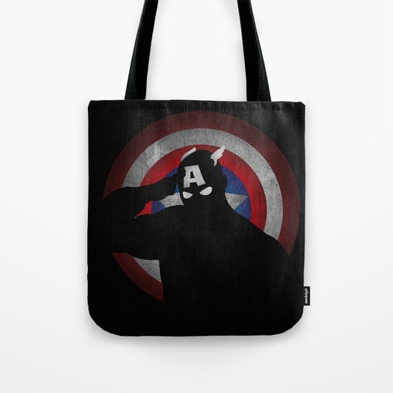 SuperHeroes Shadows : Captain America Tote Bag