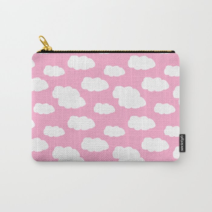 Clouds on Pink Baby Girl Nursery Carry-All Pouch