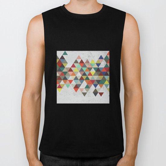 Colorful Triangles Biker Tank