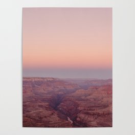 Grand Canyon under a Pink Sky Poster