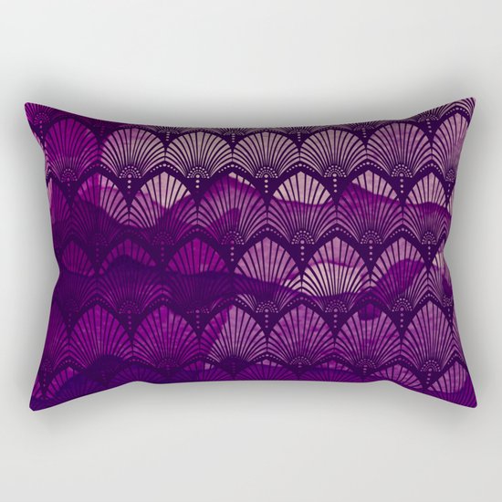 Variations on a Feather II - Purple Haze Rectangular Pillow