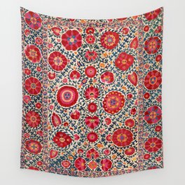 Kermina Suzani Uzbekistan Embroidery Print Wall Tapestry