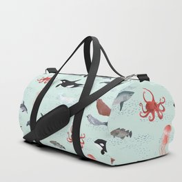 Ocean Life - Light Blue Duffle Bag