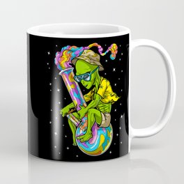 Alien Stoner Riding Bong Coffee Mug