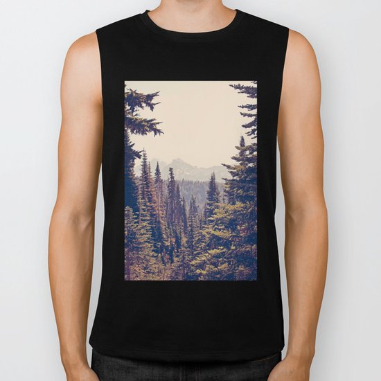 Mountains through the Trees Biker Tank