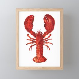 Watercolor Lobster #1 Framed Mini Art Print
