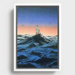 surrealism guy billout kunci bawah laut Framed Canvas