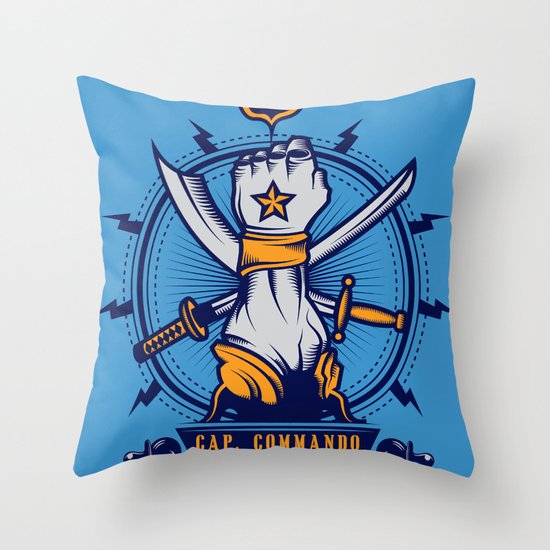 CAP. COMMANDO TEAM Throw Pillow