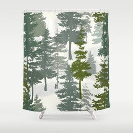 Forest Wildlife Shower Curtain