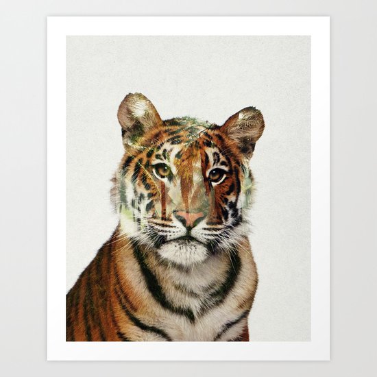 Tiger Art Print by andreaslie | Society6
