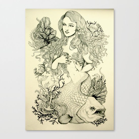 Inverted Mermaid Canvas Print