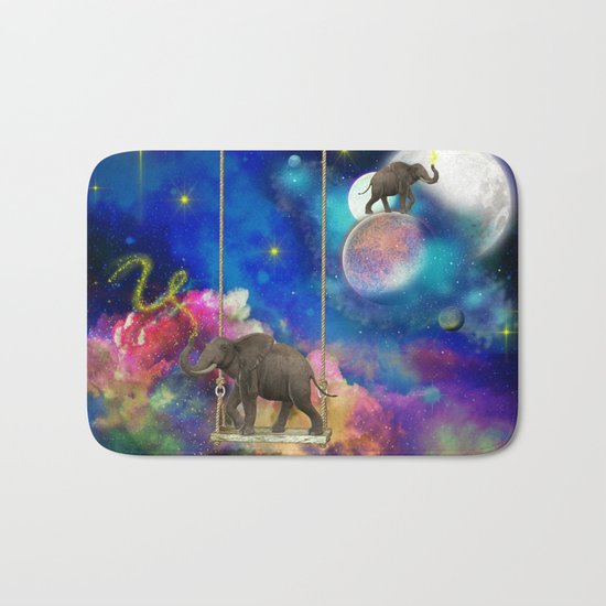 Space elephants Bath Mat