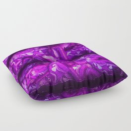 Purple Glitch Stripes Floor Pillow