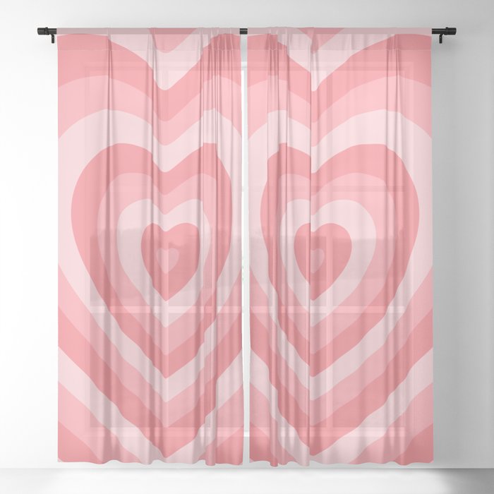 HeartBeat Rose Sheer Curtain