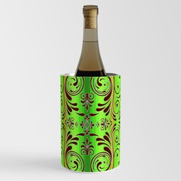 scroll ombre stripe tropical colors Wine Chiller