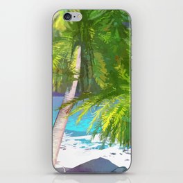 Palm Trees On Beach iPhone Skin