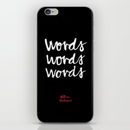 Words-Black iPhone Skin