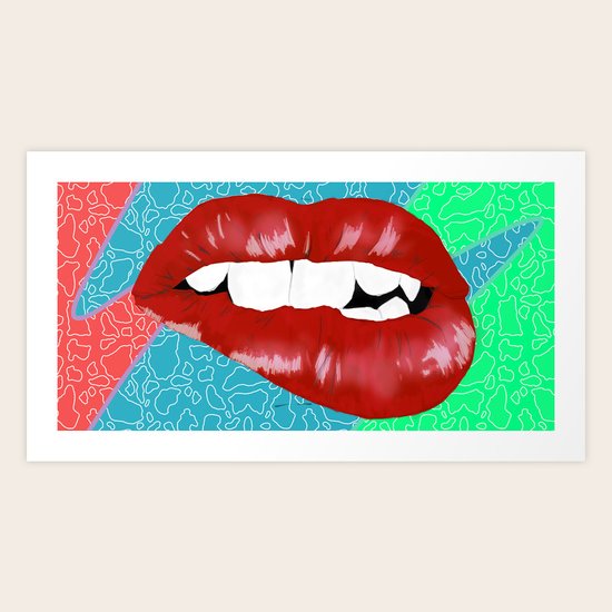 Pop Lips Art Print
