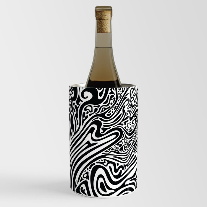 Psychedelic abstract art. Digital Illustration background. Wine Chiller
