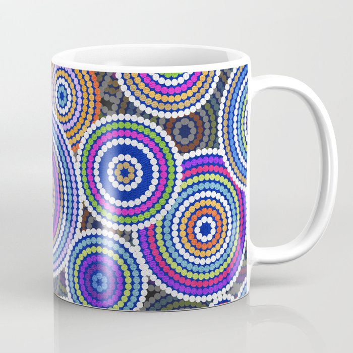 Colorfull Aboriginal Dot Art Pattern Coffee Mug