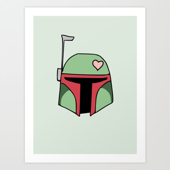 Boba Fett Valentine Art Print