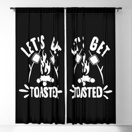 Let's Get Toasted Funny Camping Blackout Curtain