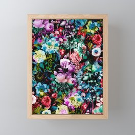 Multicolor Floral Pattern Framed Mini Art Print
