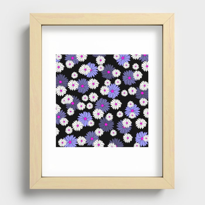 Flower Blossoms Floral Design  Recessed Framed Print