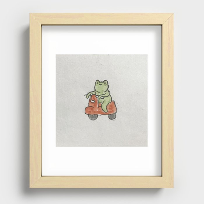 pizza delivery worker Recessed Framed Print