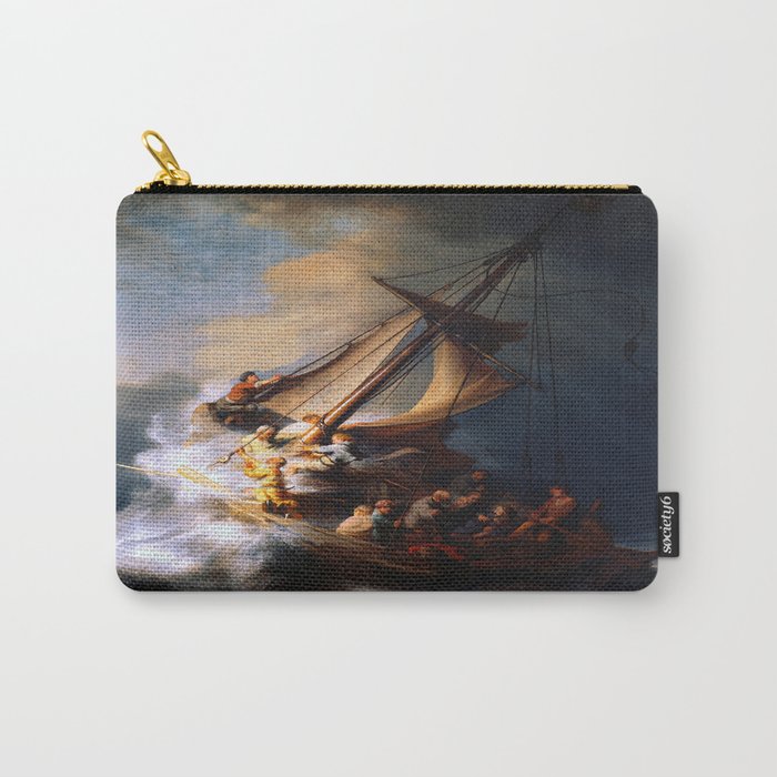 REMBRANDT van Rijn (Dutch, 1606-1669) - The Storm on the Sea of Galilee - 1633 - Baroque, Tenebrism - Seascape, Religious painting - Oil on canvas - Digitally Enhanced Version - Carry-All Pouch