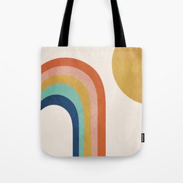 The Sun and a Rainbow Tote Bag